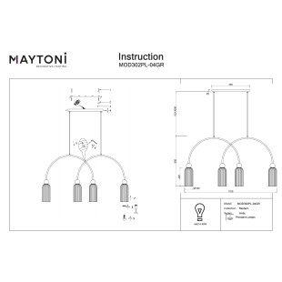 Lampa wisząca Antic Gold Maytoni