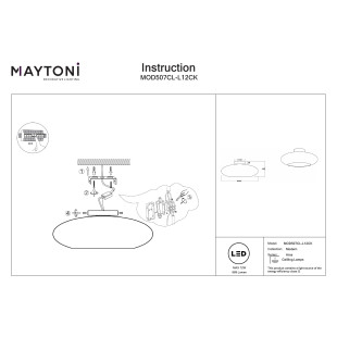Plafon Aros Copper Maytoni