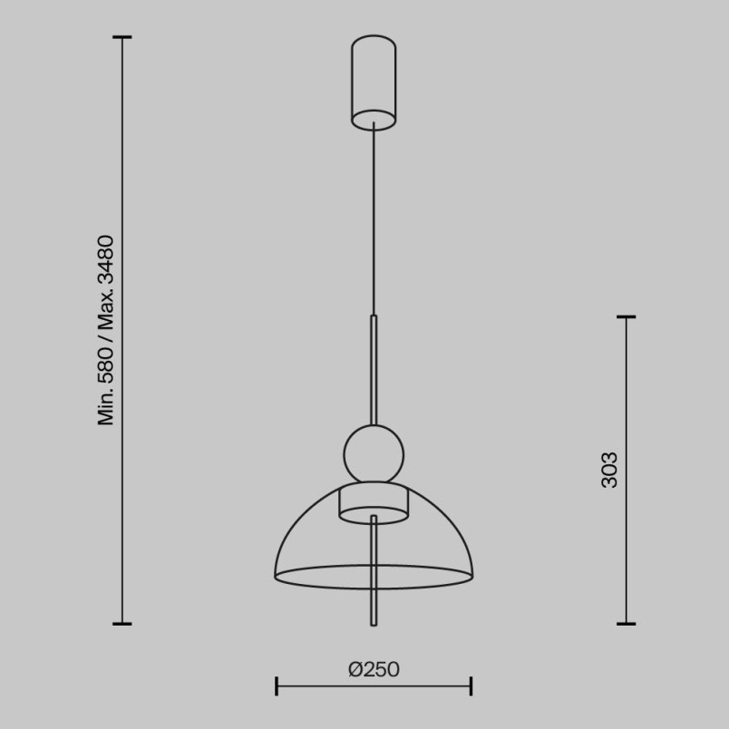 Lampa wisząca Bangkok Black Maytoni