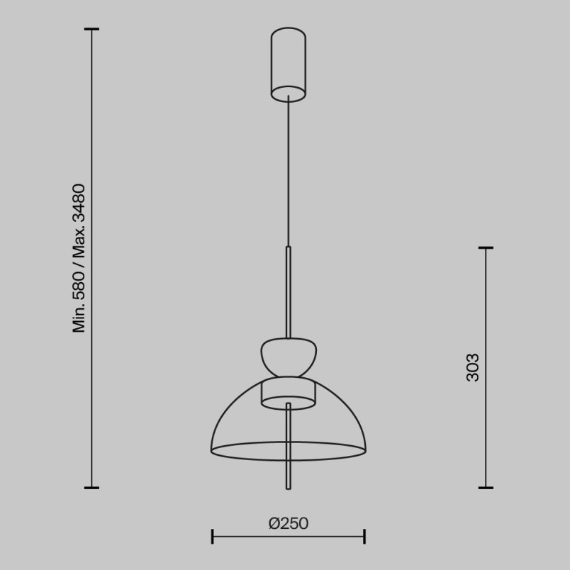 Lampa wisząca Bangkok Black Maytoni