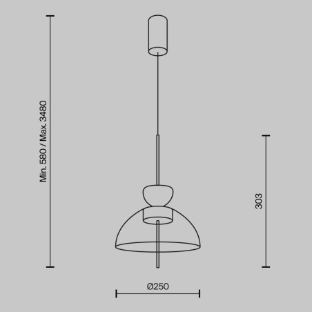 Lampa wisząca Bangkok Black Maytoni