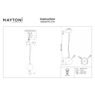 Lampa wisząca Basic Texture White Maytoni