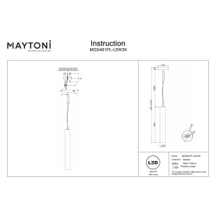 Lampa wisząca Basic Texture White Maytoni