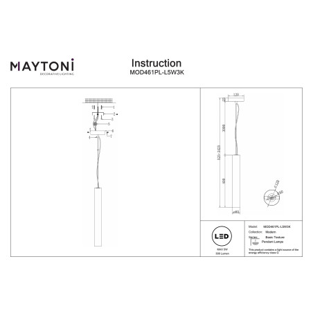 Lampa wisząca Basic Texture White Maytoni