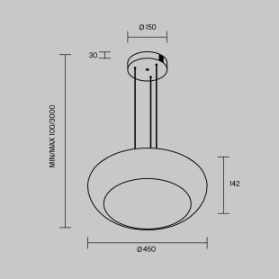 Lampa wisząca Bassa Black Maytoni
