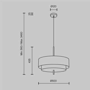 Lampa wisząca Bergamo Black Maytoni
