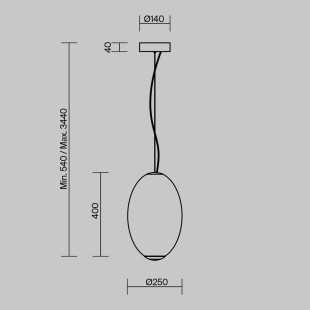 Lampa wisząca Bruma Chrome Maytoni