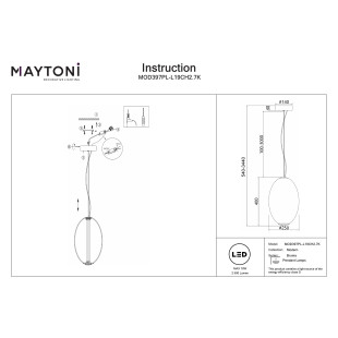 Lampa wisząca Bruma Chrome Maytoni