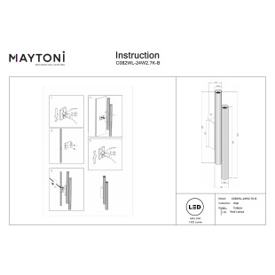 Kinkiet Calipso Black Maytoni