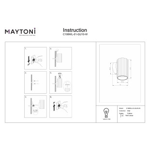 Kinkiet Calipso White Maytoni