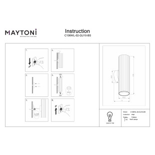 Kinkiet Calipso Brass Maytoni