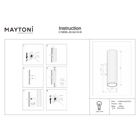Kinkiet Calipso White Maytoni