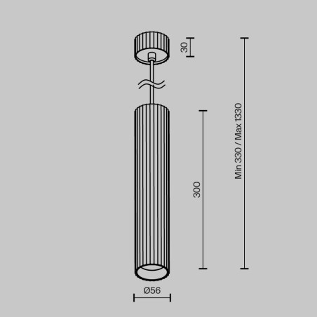 Lampa wisząca Calipso Black Maytoni