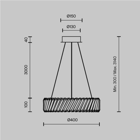 Lampa wisząca Cilia Beige Maytoni