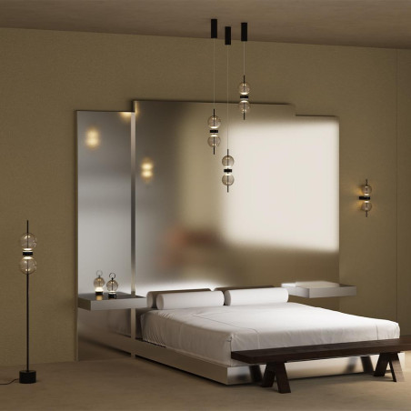 Lampa wisząca Double Moon Black Maytoni