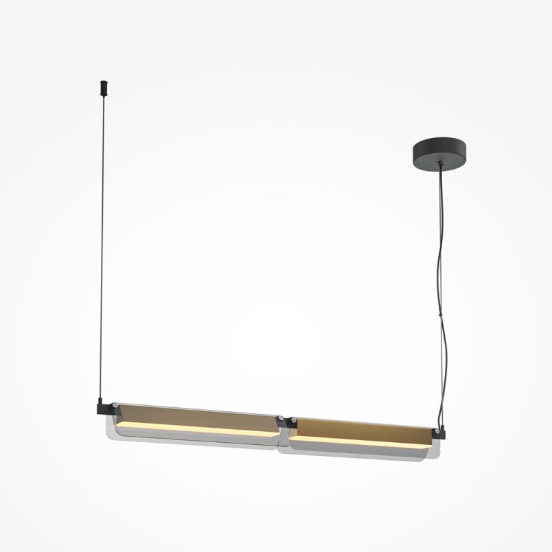 Lampa wisząca Flat Black and brass Maytoni