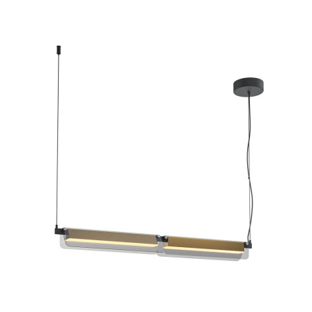 Lampa wisząca Flat Black and brass Maytoni