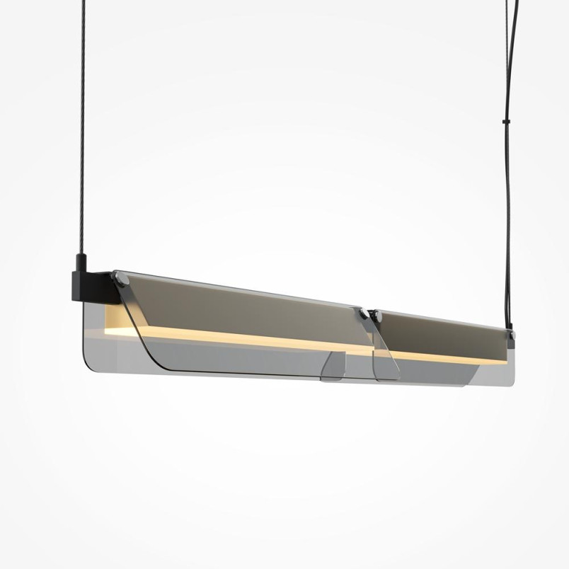 Lampa wisząca Flat Black and brass Maytoni