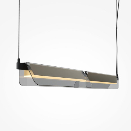 Lampa wisząca Flat Black and brass Maytoni