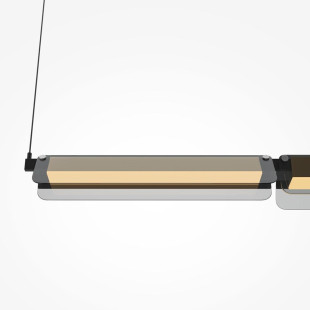 Lampa wisząca Flat Black and brass Maytoni