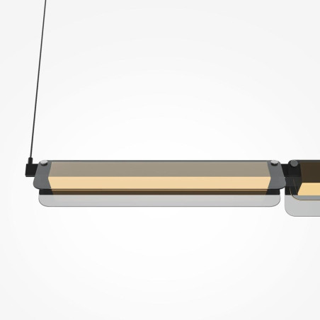 Lampa wisząca Flat Black and brass Maytoni
