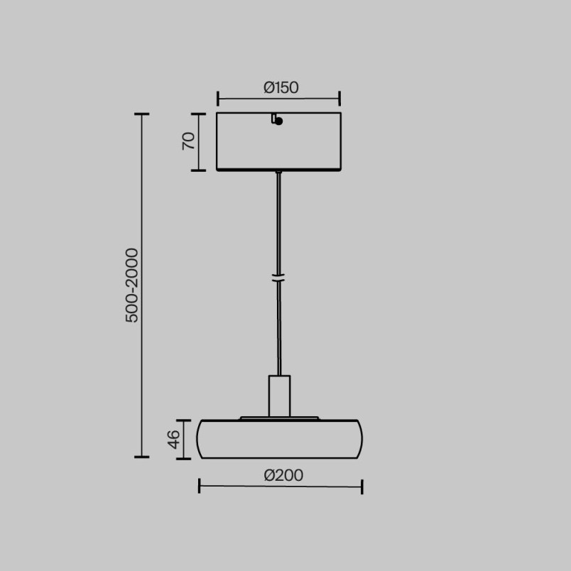 Lampa wisząca Float Black Maytoni