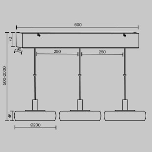 Lampa wisząca Float Black Maytoni