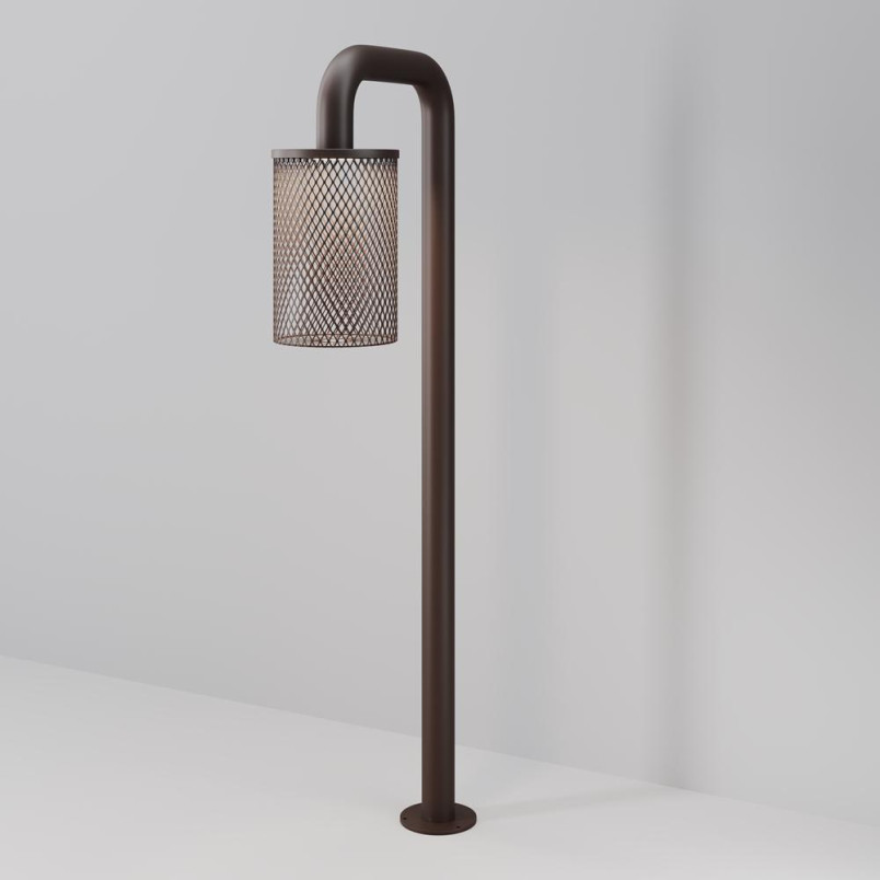 Lampa zewnętrzna stojąca loft Latticea LED 80cm brązowa Maytoni