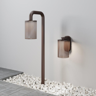 Lampa zewnętrzna stojąca loft Latticea LED 80cm brązowa Maytoni