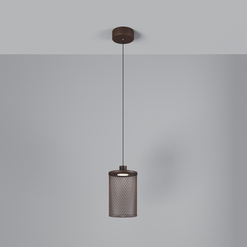 Lampa wisząca zewnętrzna loft Latticea LED 11,5cm brązowa Maytoni