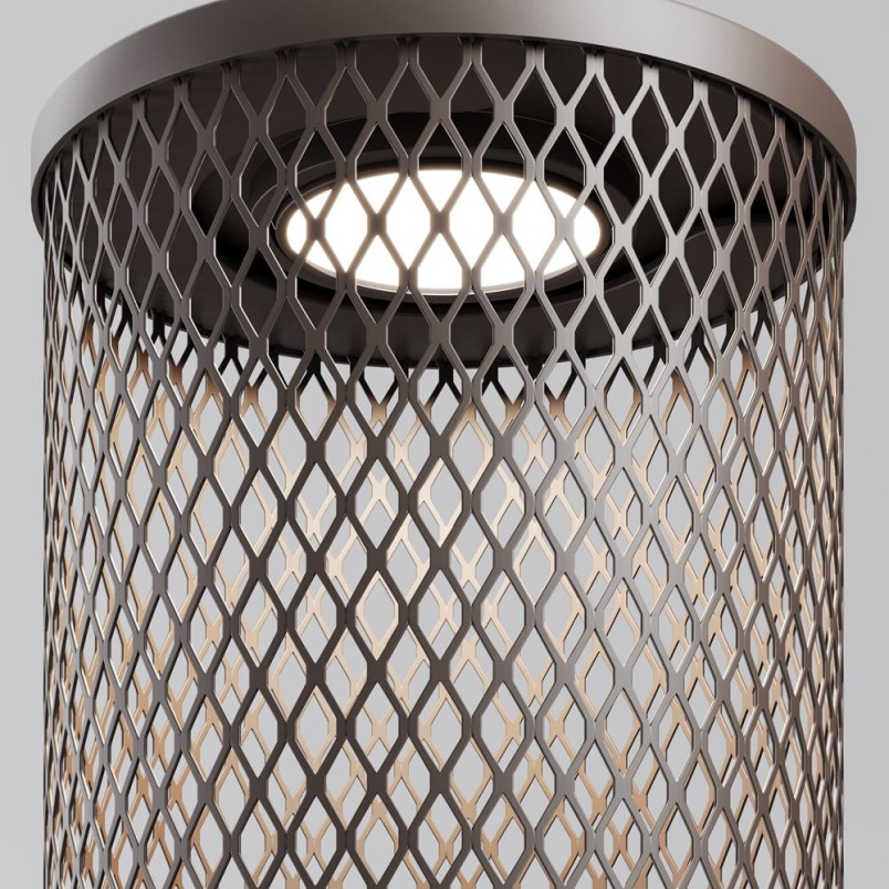 Lampa wisząca zewnętrzna loft Latticea LED 11,5cm brązowa Maytoni