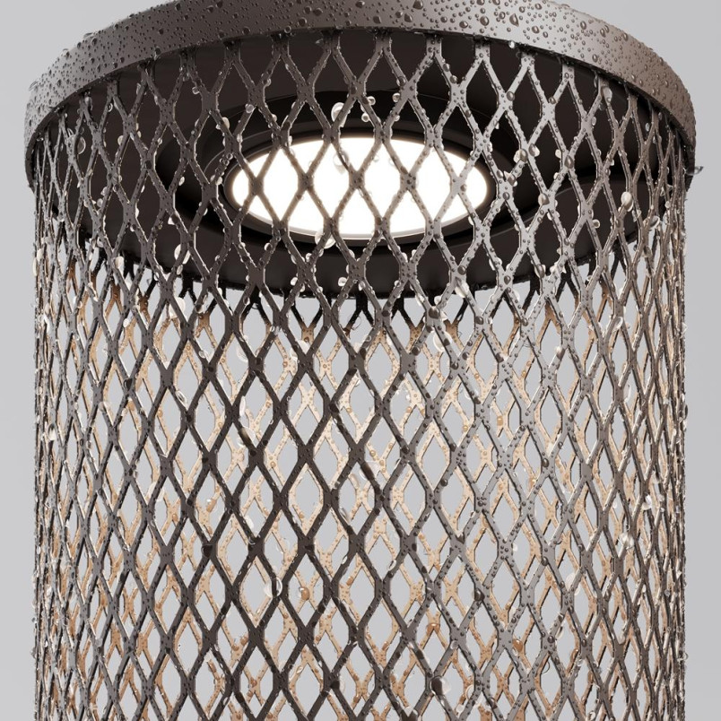 Lampa wisząca zewnętrzna loft Latticea LED 11,5cm brązowa Maytoni
