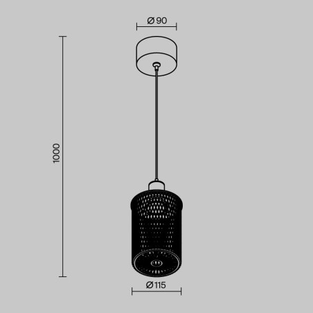 Lampa wisząca zewnętrzna loft Latticea LED 11,5cm brązowa Maytoni