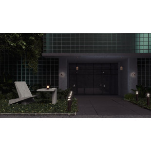 Lampa wisząca zewnętrzna loft Latticea LED 11,5cm brązowa Maytoni