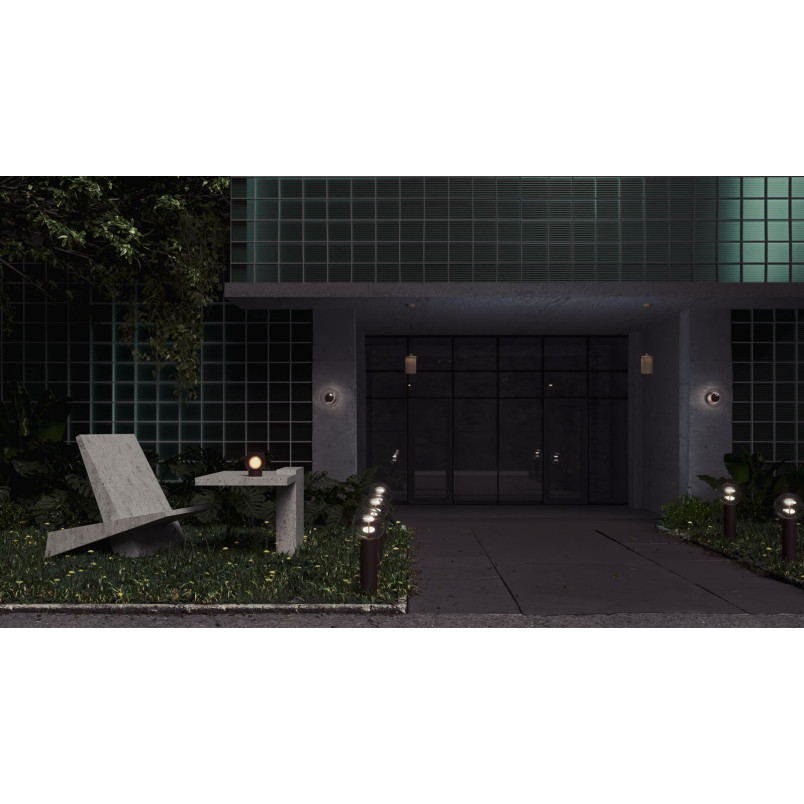 Lampa wisząca zewnętrzna loft Latticea LED 11,5cm brązowa Maytoni