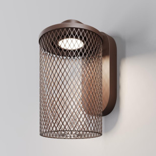 Kinkiet zewnętrzny druciany loft Latticea LED brązowy Maytoni