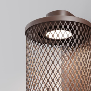 Kinkiet zewnętrzny druciany loft Latticea LED brązowy Maytoni