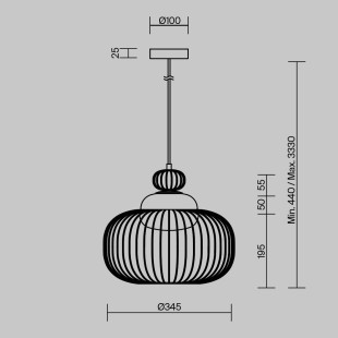 Lampa wisząca Levitation Brass Maytoni