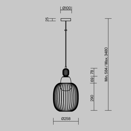 Lampa wisząca Levitation Brass Maytoni