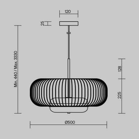 Lampa wisząca Levitation Brass Maytoni