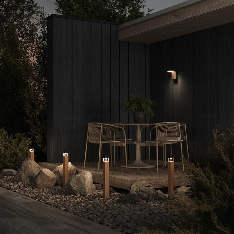 Solar powered lamp Nordis Black Maytoni