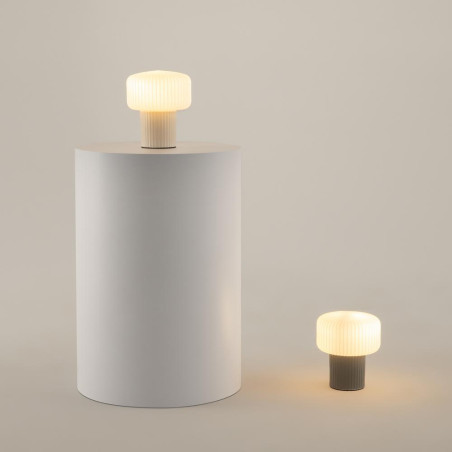 Lampa "Grzybek" Maytoni Omaggio 16cm | Styl Japandi | Beżowa