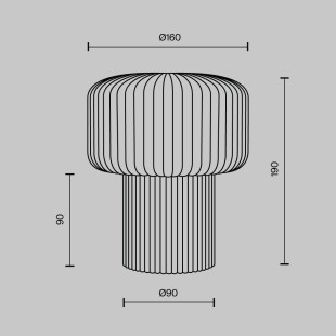 Lampa "Grzybek" Maytoni Omaggio 16cm | Styl Japandi | Beżowa