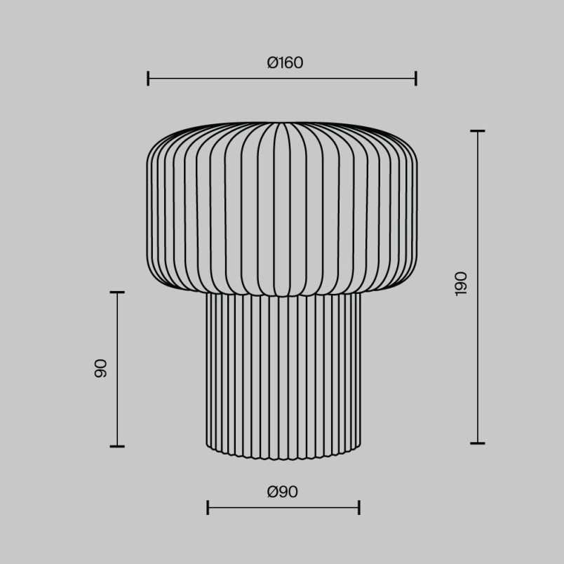 Lampa "Grzybek" Maytoni Omaggio 16cm | Styl Japandi | Beżowa
