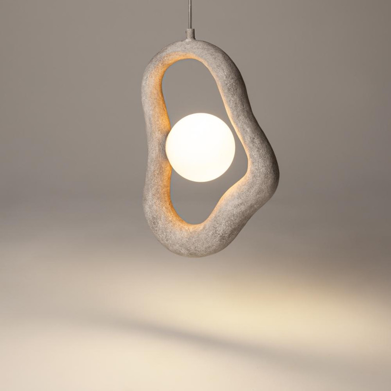 Lampa Wisząca Maytoni Opus Grey | Rzeźbiarski Styl Japandi