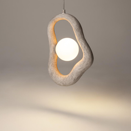 Lampa Wisząca Maytoni Opus Grey | Rzeźbiarski Styl Japandi
