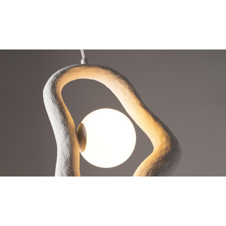 Lampa Wisząca Maytoni Opus Grey | Rzeźbiarski Styl Japandi