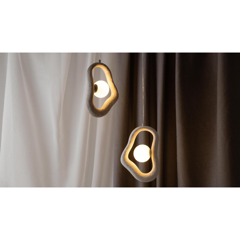 Lampa Wisząca Maytoni Opus Grey | Rzeźbiarski Styl Japandi