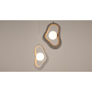 Lampa Wisząca Maytoni Opus Grey | Rzeźbiarski Styl Japandi