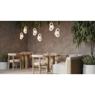 Lampa Wisząca Maytoni Opus Grey | Rzeźbiarski Styl Japandi